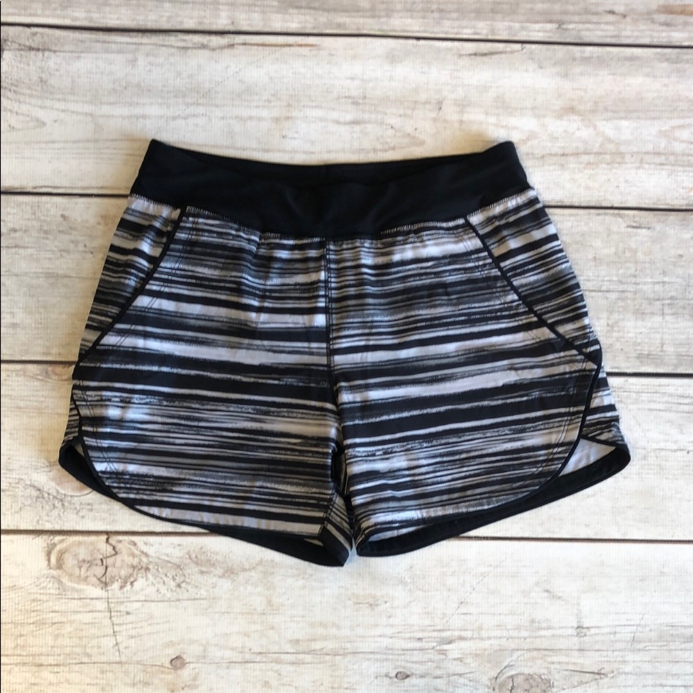 Lands' End Black and Gray Swim Shorts